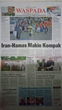Image of Waspada : Demi Kebenaran dan Keadilan : Selasa, Legi, 17 Oktober 2023 / 2 Rabiul Akhir 1445 H : No. 278362 Tahun Ke-76
