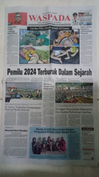 Image of Waspada : Demi Kebenaran dan Keadilan : Jumat, Wage, 8 Maret 2024 / 27 Sya'ban 1445 H : No. 278498 Tahun Ke-77