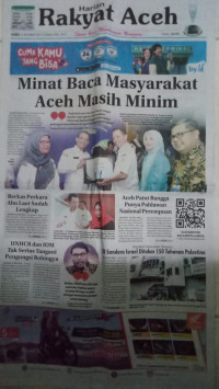 Image of Rakyat Aceh : Spirit Baru Membangun Nanggroe : Kamis 23 November 2023 / 9 Jumadil Awal 1445 H