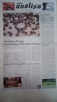 Image of Analisa : Membangkitkan Partisipasi Rakyat dalam Pembangunan : Rabu, 13 Maret 2024 : Tahun L No. 18040