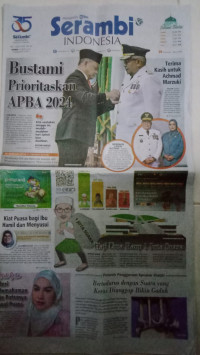 Image of Serambi Indonesia : No. 12253 Tahun Ke-35 : Kamis, 14 Maret 2024 / 3 Ramadhan 1445 H