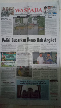 Image of Waspada : Demi Kebenaran dan Keadilan : Rabu, Legi, 20 Maret 2024 / 9 Ramadhan 1445 H / No. 278509 Tahun Ke-77