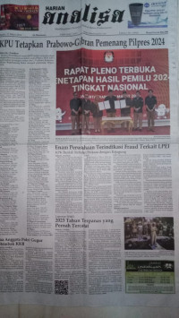 Image of Analisa : Membangkitkan Partisipasi Rakyat dalam Pembangunan : Kamis, 21 Maret 2024 : Tahun L No. 18048