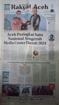 Image of Rakyat Aceh : Spirit Baru Membangun Nanggroe : Kamis 7 Maret 2024 / 26 Syaban 1445 H