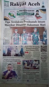 Image of Rakyat Aceh : Spirit Baru Membangun Nanggroe : Selasa 28 November 2023 / 14 Jumadil Awal 1445 H