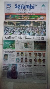 Image of Serambi Indonesia : No. 12250 Tahun Ke-35 : Selasa 12 Maret 2024 1 Ramadhan 1445 H