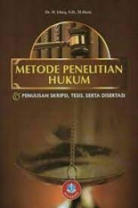 Image of Metode Penelitian hukum & Penulisan Skripsi, Tesis serta Disertasi
