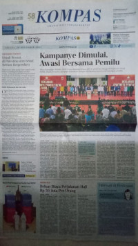 Image of Kompas : Amanat Hati Nurani Rakyat : Selasa, 28 November 2023