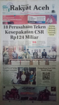 Image of Rakyat Aceh : Spirit Baru Membangun Nanggroe : Selasa 18 April 2023 / 27 Ramadan 1444 H