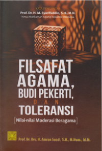 Image of Filsafat Agama Budi Pelerkti dan Toleransi