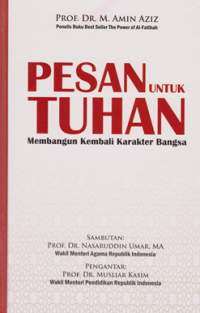 Image of Pesan Untuk Tuhan Membangun kembali Karakter Bangsa