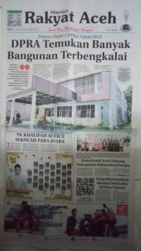 Image of Rakyat Aceh : Spirit Baru Membangun Nanggroe : Sabtu 17 Juni 2023 / 29 Djulqaidah 1444 H
